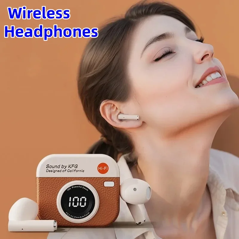 최신 유행의 빈티지 카메라 디자인, 무선 블루투스 이어 - Earbuds Charging Case 리뷰 및 가격