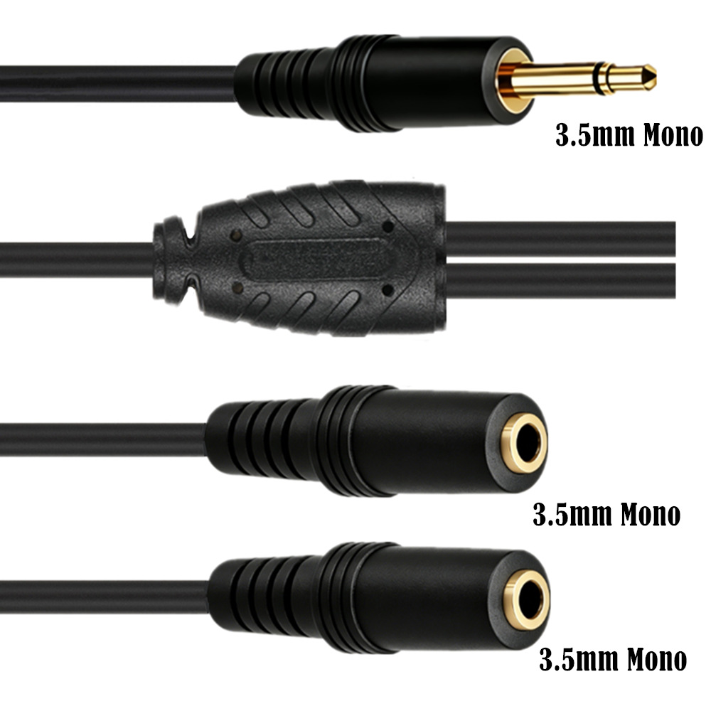 3.5mm TS 모노 남성-듀얼 3.5mm 모노 여성  - Earphone Splitter Jack 리뷰 및 가격