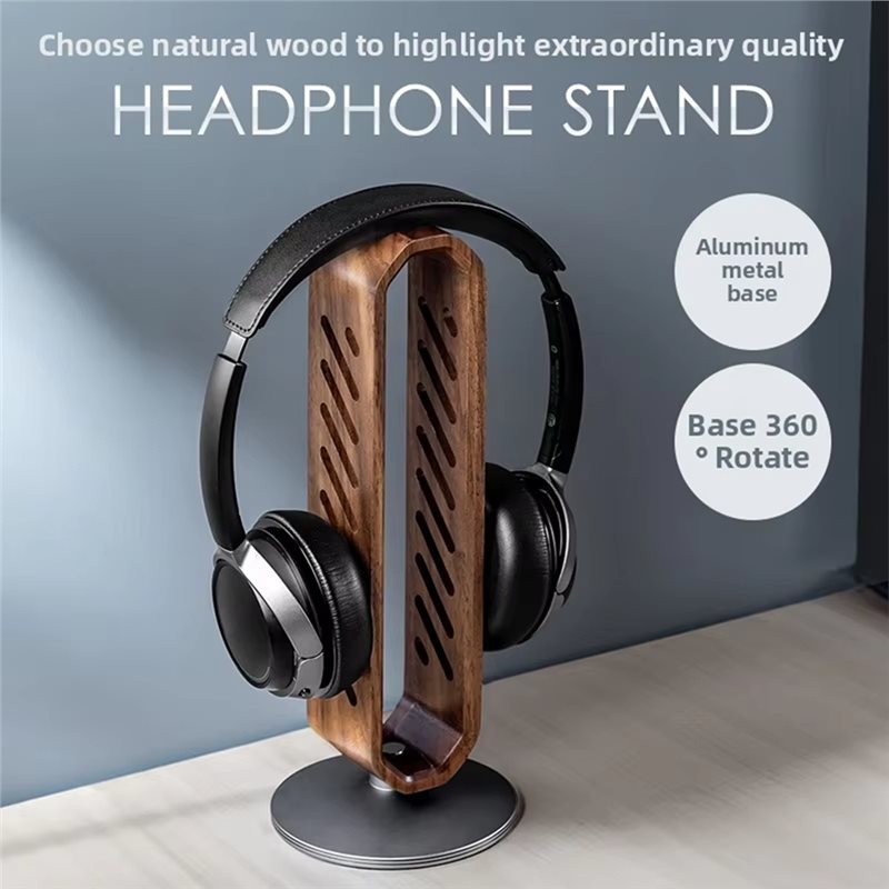 FFYY-회전식 호두나무 헤드셋 홀더 스탠드 오버이어  - Headphone Stand Desk 리뷰 및 가격